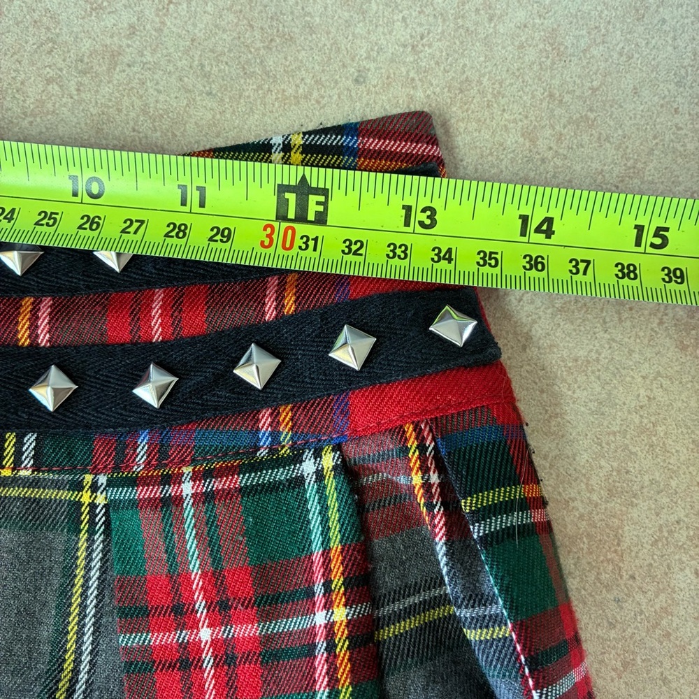 Jawbreaker Red Plaid Pleated Tartan Kilt Mini Skirt - Picture 7 of 8
